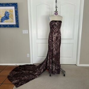 Nina Ricci Runway Gown with Full Train and Interior Bustier